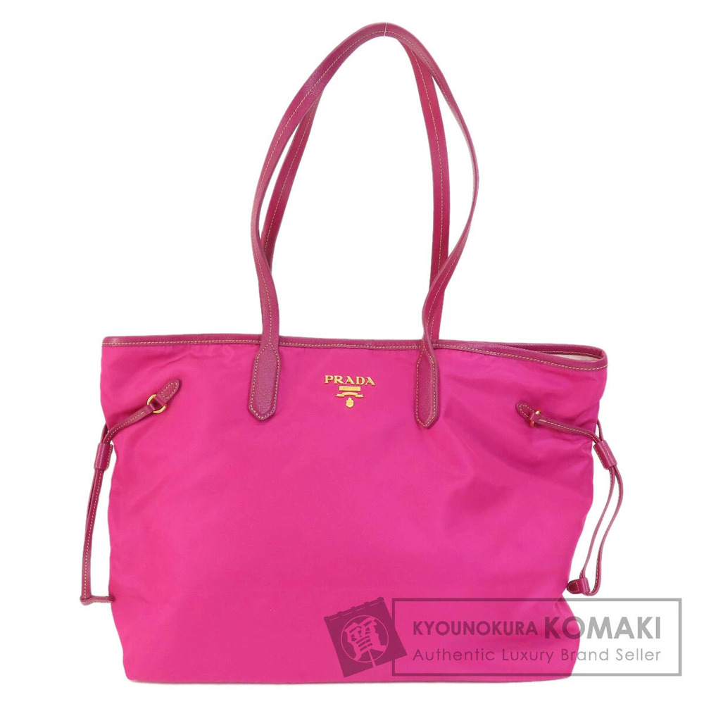Prada Tessuto Saffiano shopping tote Ibisco pink